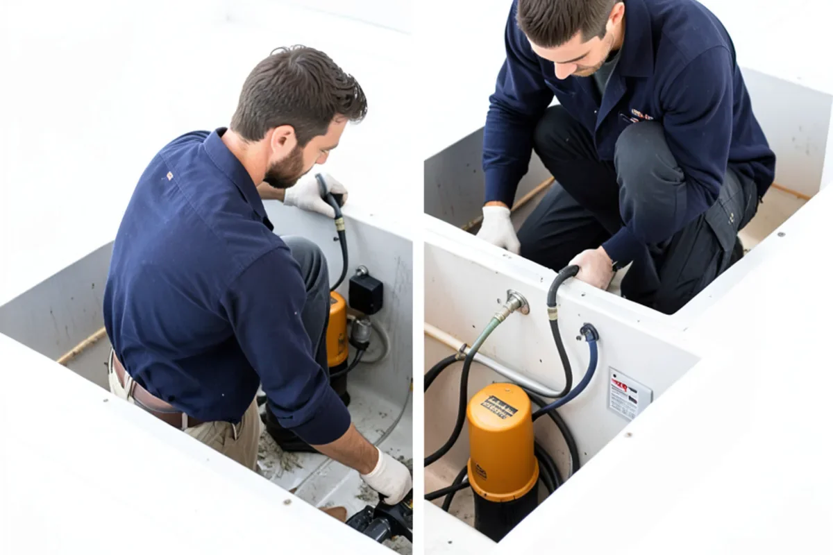 dual battery sump system during water mitigation in Baltimore MD