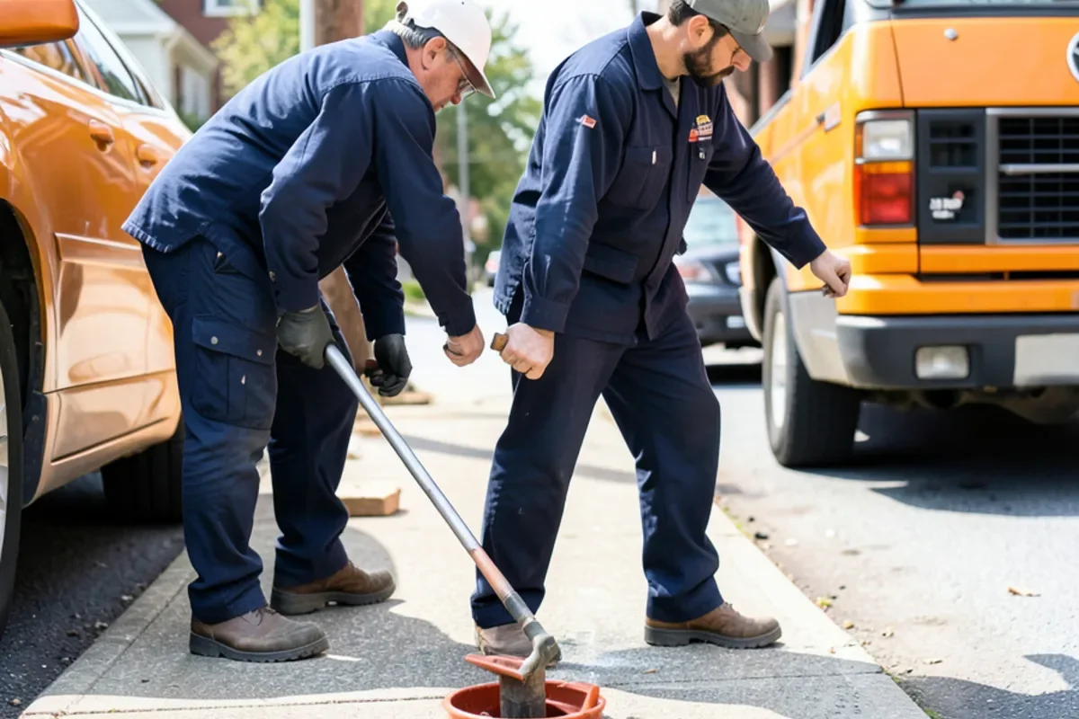 baltimore dpw curb stop during water mitigation in Baltimore MD