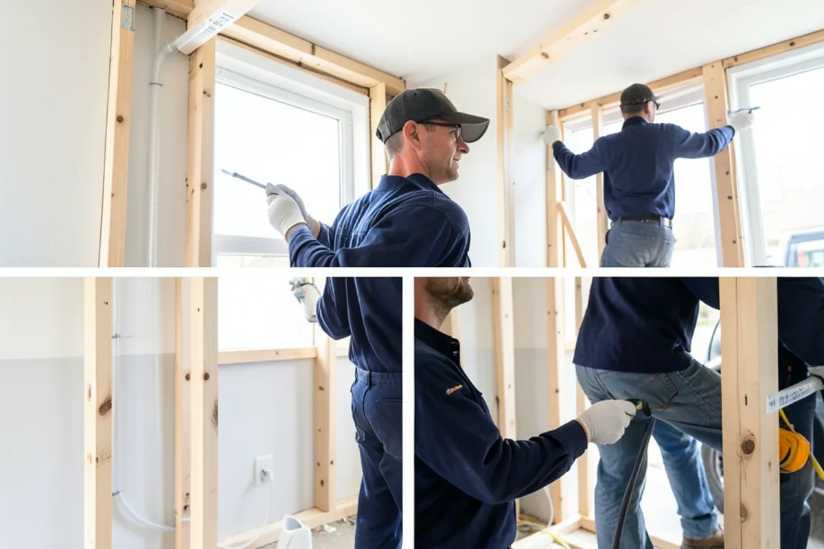 wall cavity drying injector during water mitigation in Baltimore MD