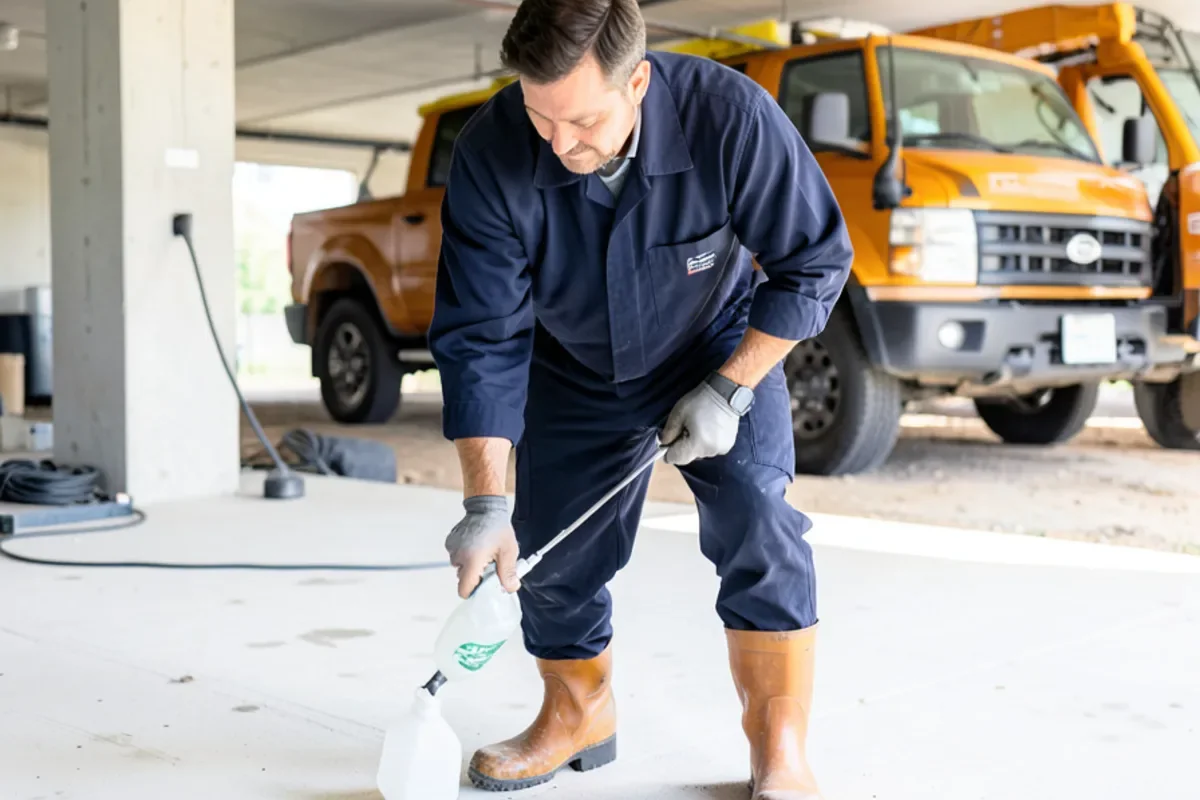 concrete sanitizing wash during water mitigation in Baltimore MD