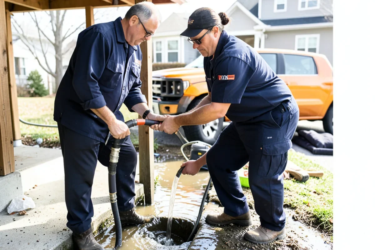 sump failure cleanup during water mitigation in Baltimore MD