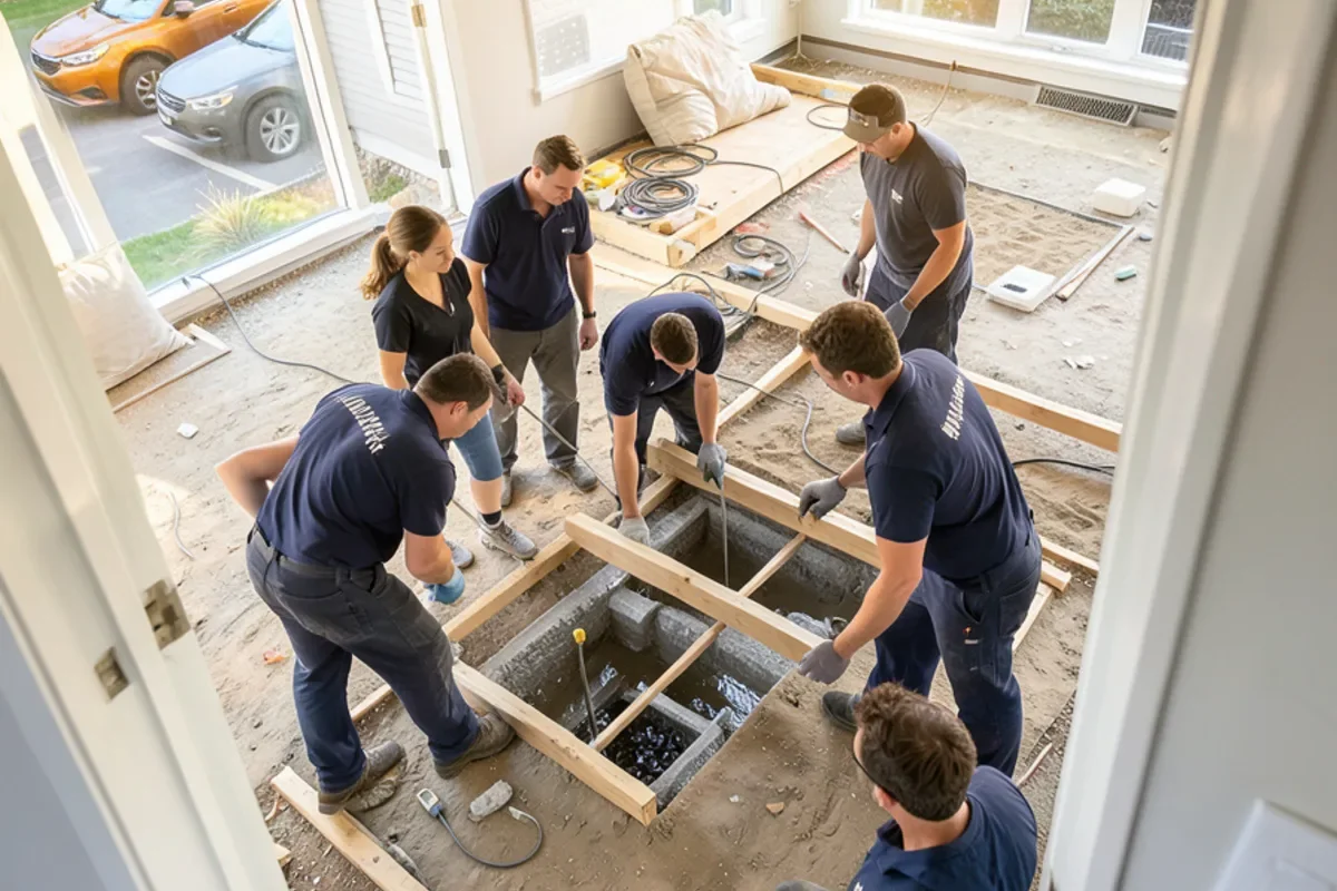quarry lake townhome extraction during water mitigation in Baltimore MD